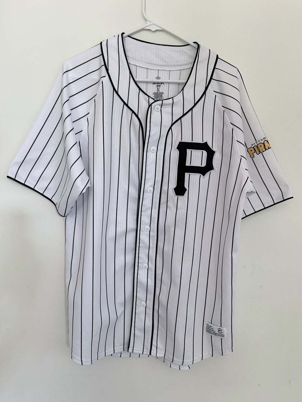 Pittsburgh Pirates MLB Dynasty Series Pinstripe Baseball Jersey Size Large